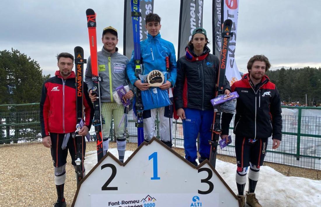  Bartumeu Gabriel, en la segona posició del podi gegant FIS a Font Romeu.
