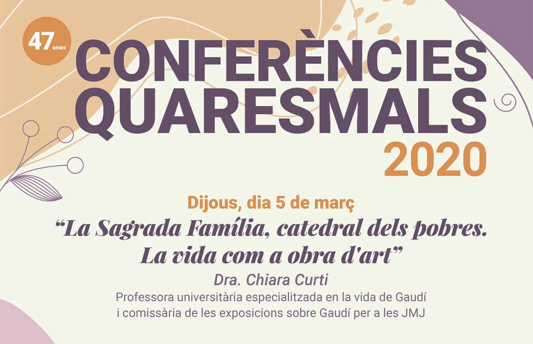Un detall del cartell que anuncia les conferències.
