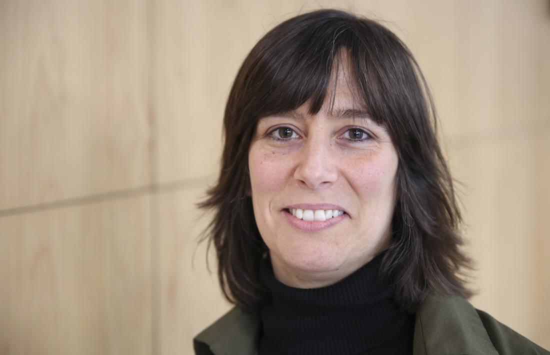 Anna Tutzó, abans de la conferència al Centre de Congressos. 