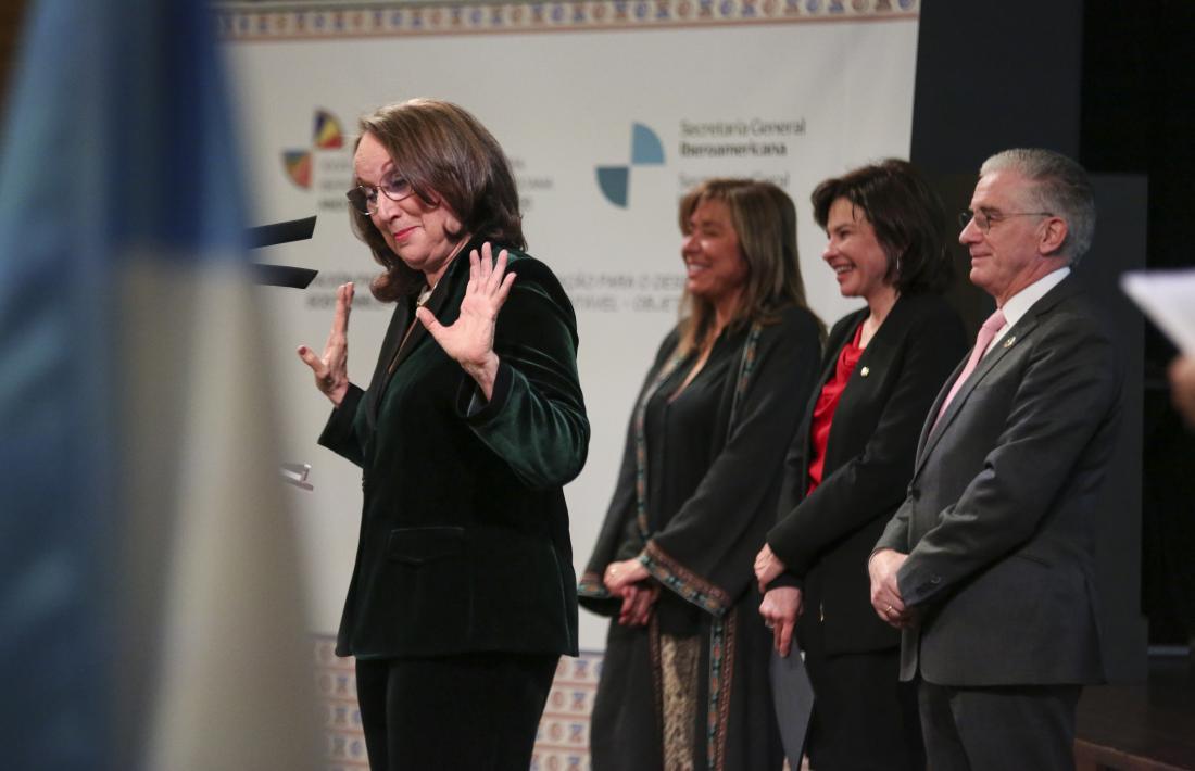 Un moment de la recepció oferta als ministres i representants iberoamericans.