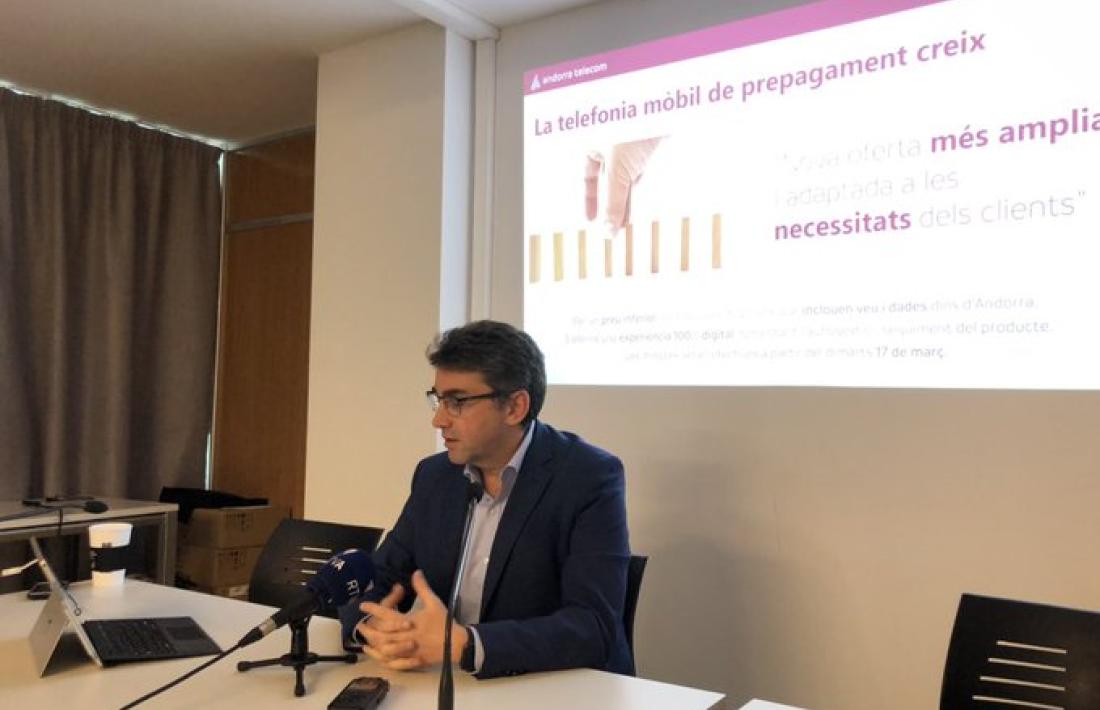El portaveu d'Andorra Telecom, Carles Casadevall. 