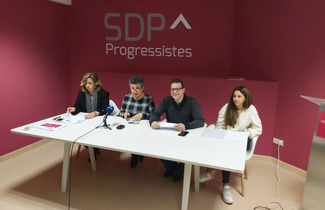 Zoppetti, Montolio, Donsión i Moliné, ahir a la seu de Progressistes-SDP.