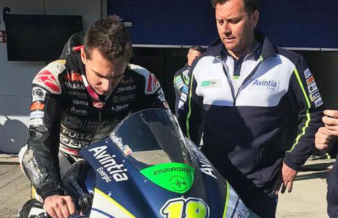  Xavi Cardelús, amb l’Energica de l’equip Avintia Esponsarama Racing a Jerez.