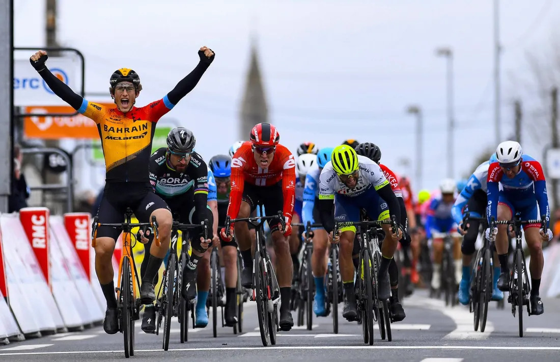 El ciclista resident de l’equip Bahrain Merida, Iván García Cortina, s’imposa a Sagan a la París-Niça.