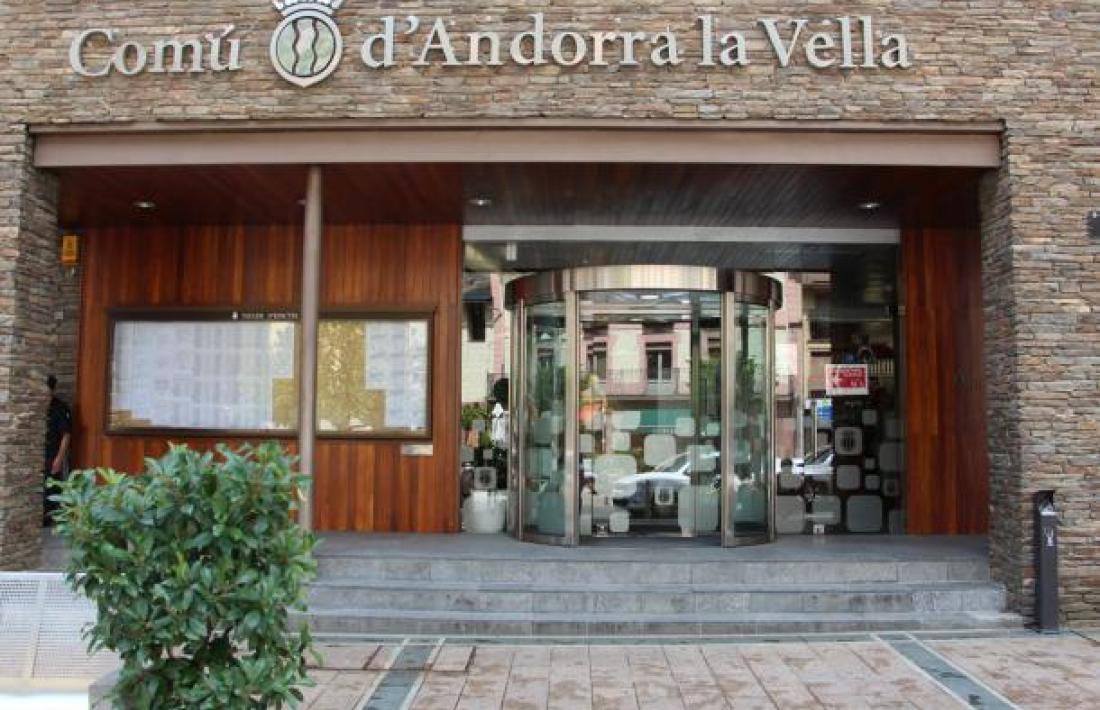 Vista de l'entrada del Comú d'Andorra la Vella