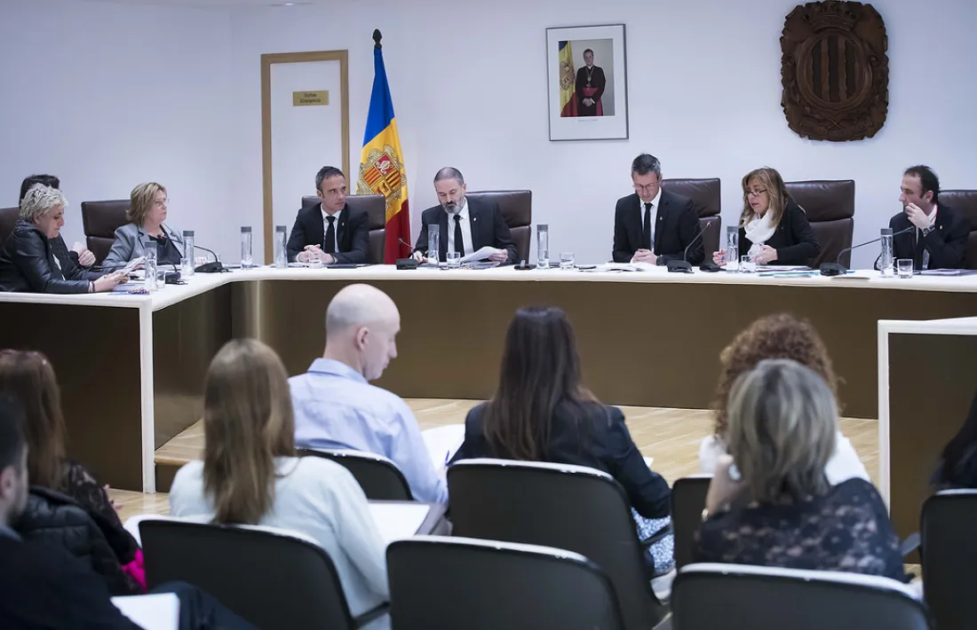 Una sessió de consell de comú d'Andorra la Vella.