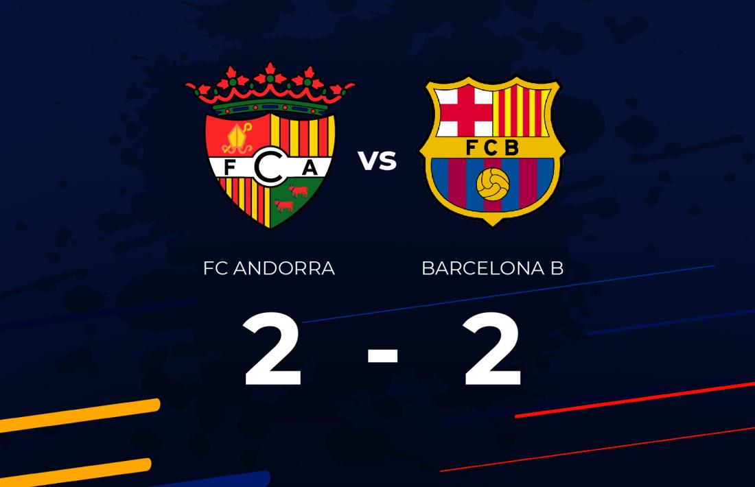 El partit virtual entre FC Andorra i FC Barcelona B acaba en taules