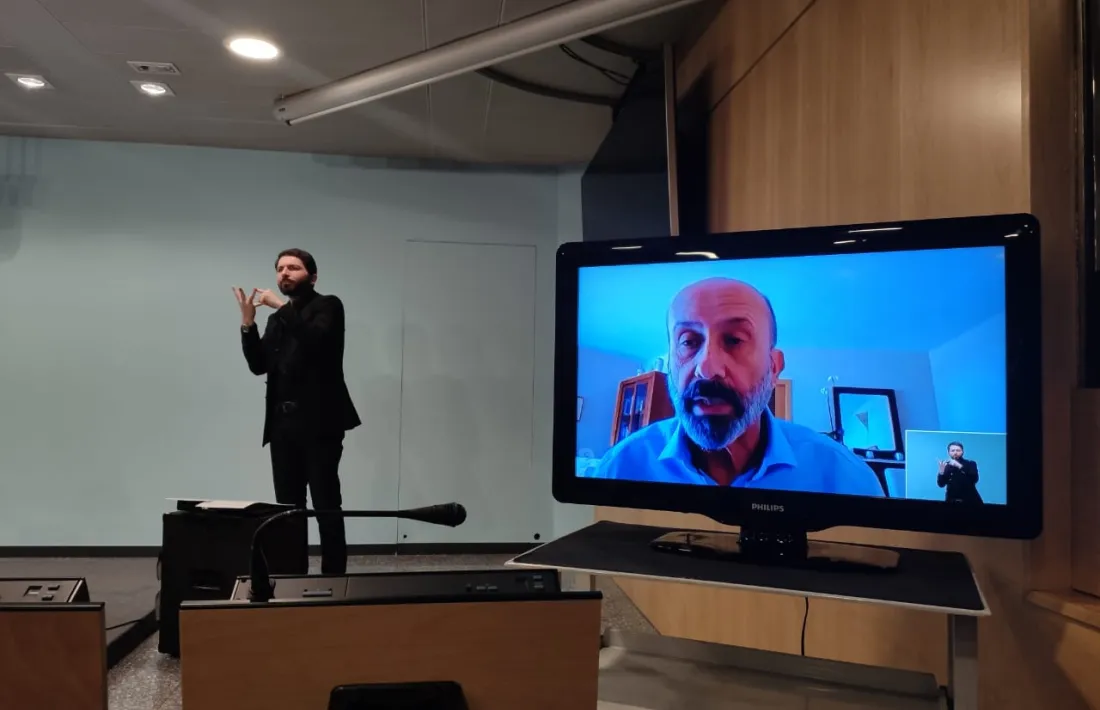 Un moment de la compareixença del titular de Salut, Joan Martínez Benazet, d'aquest migdia.