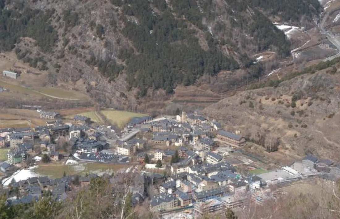 Vista general del poble d'Ordino.