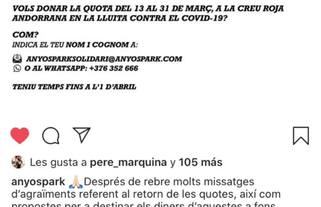 L'anunci fet per AnyósPark.