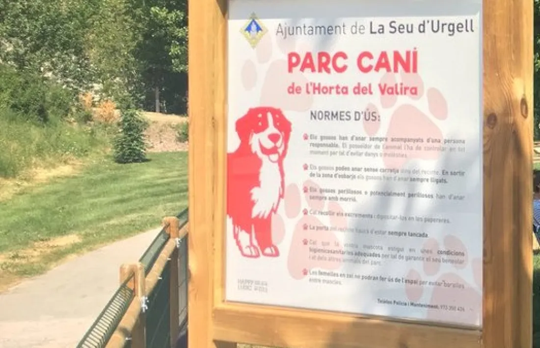 El parc caní de l'Horta del Valira.