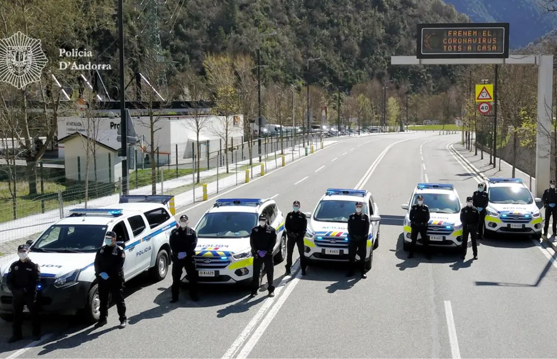 Imatge d'un control facilitada pel cos de policia.
