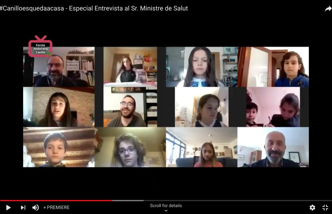 Nou alumnes canillencs han actuat com a entrevistadors de "Canillo es queda a casa".