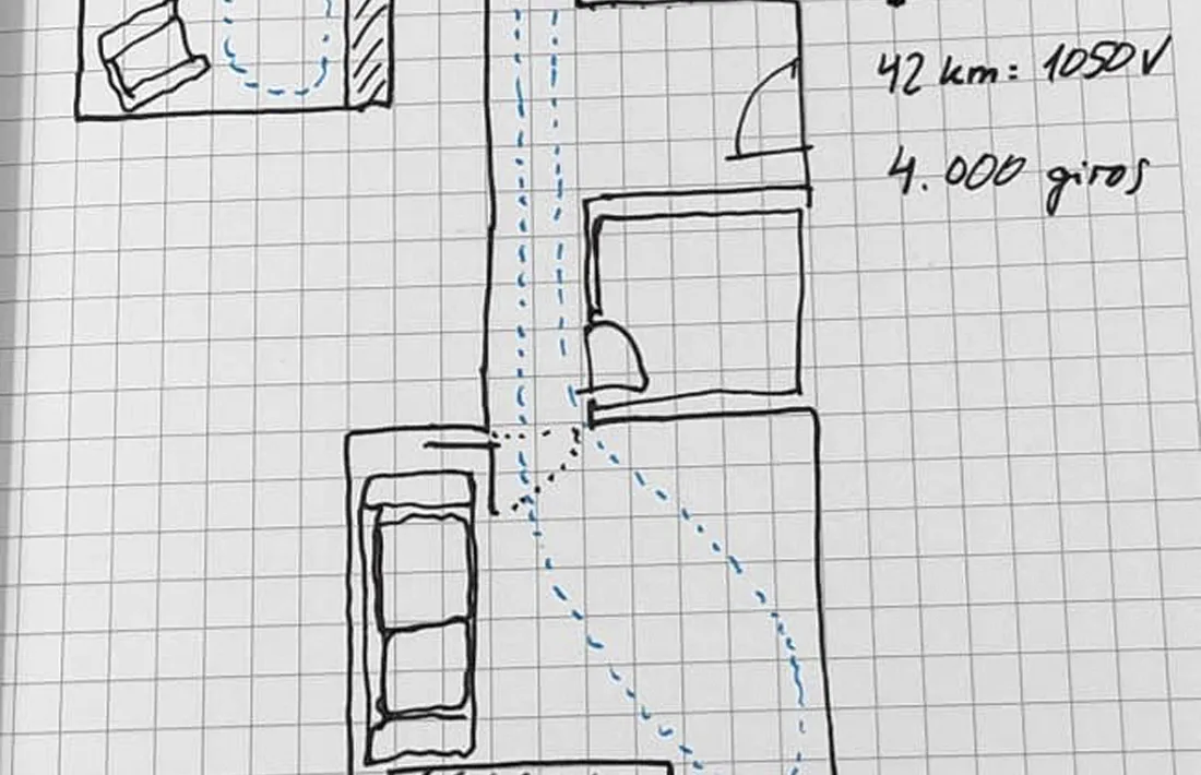Aquest va ser el plànol que va seguir per fer la marató.