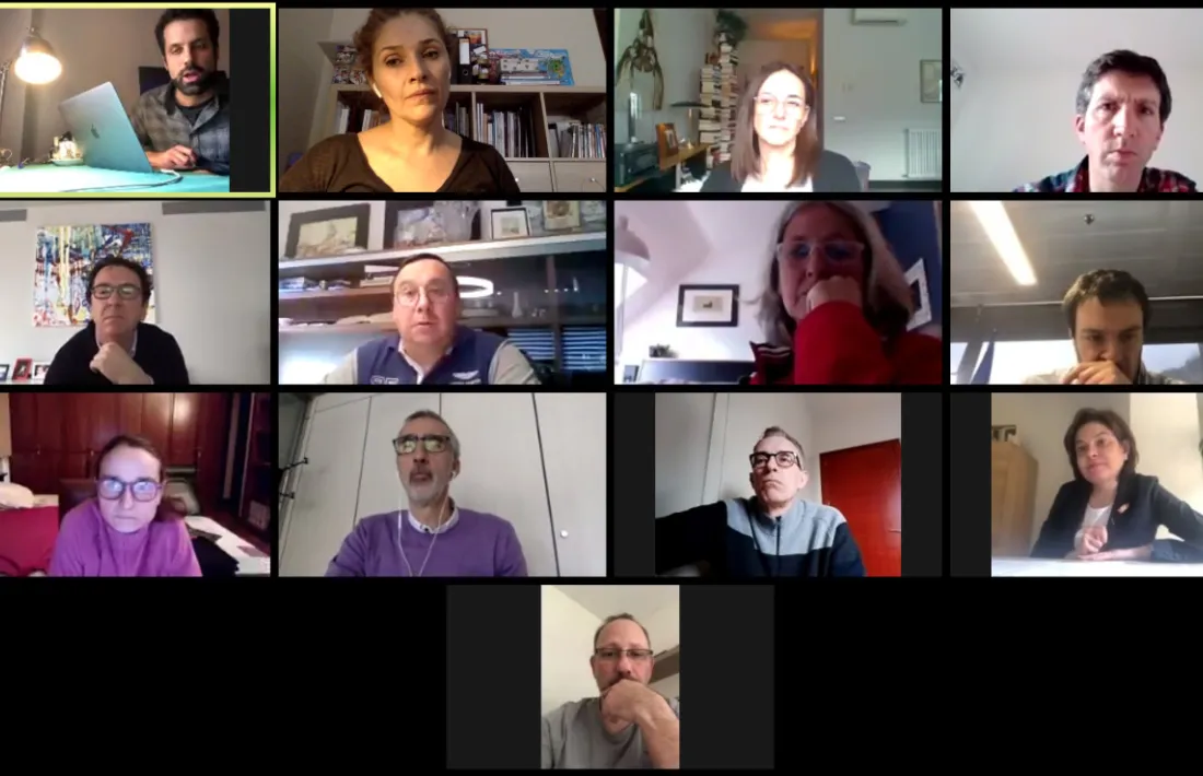 Imatge de la trobada virtual celebrada aquesta tarda.