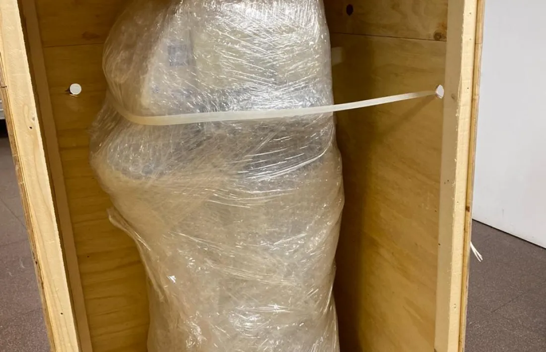 Els nous ventiladors, encara embalats, a les instal·lacions del SAAS.