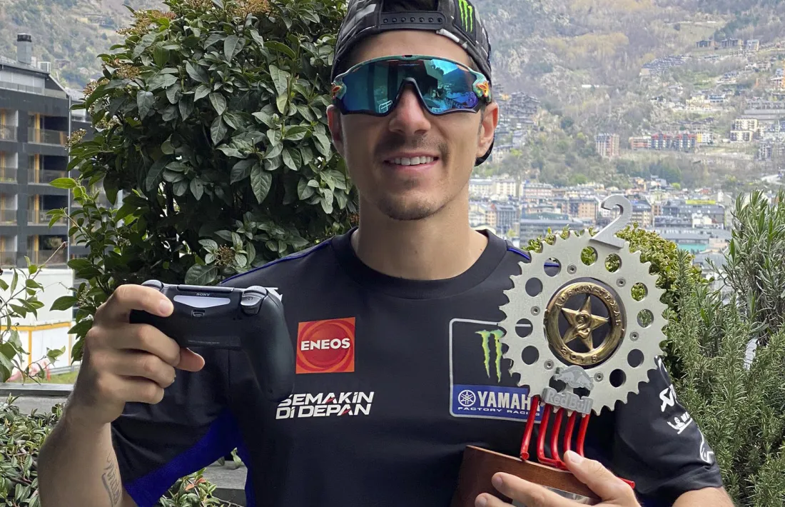 Maverick Viñales acaba segon a l'#StayAtHomeMotoGP.
