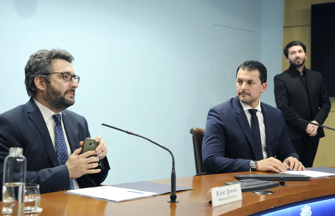 Jover i Gallardo en la compareixença.