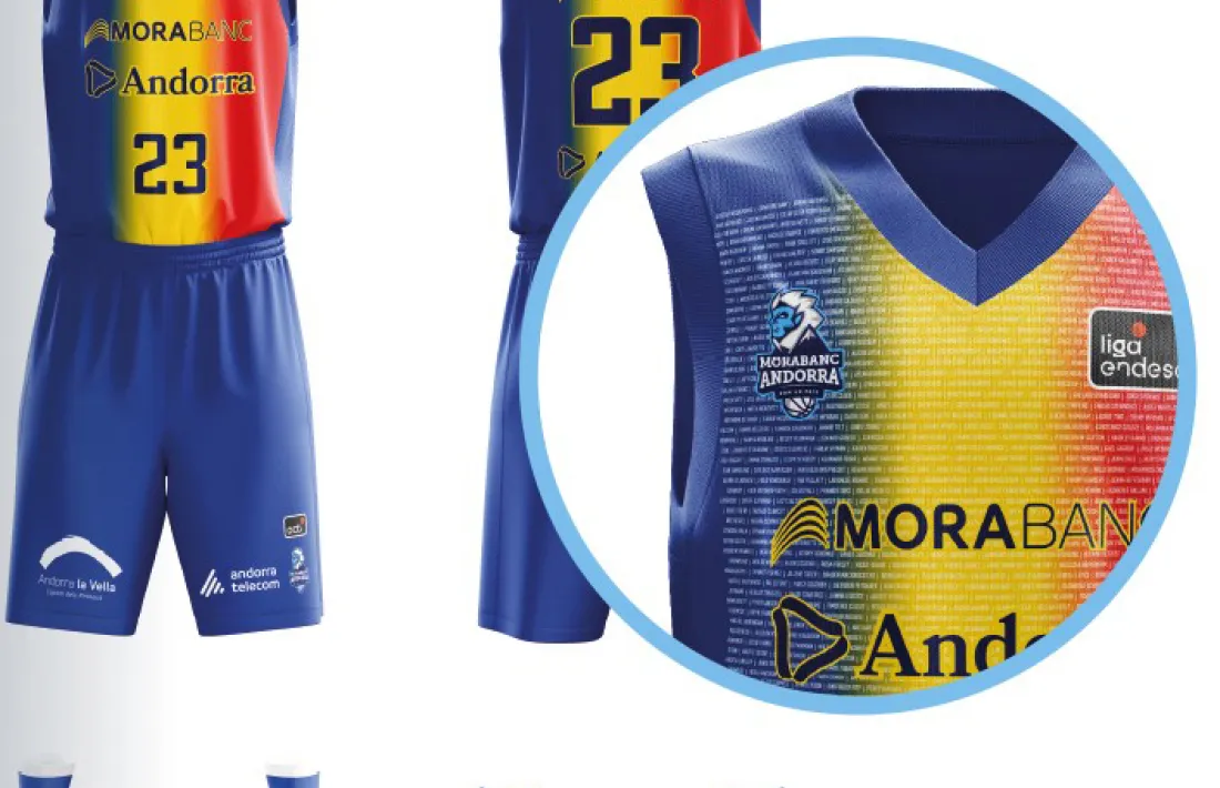 La samarreta del BC MoraBanc podria portar els noms de tothom el curs vinent.