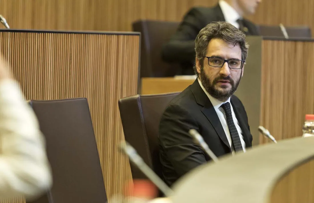 El ministre de Finances, Eric Jover, a la sessió del Consell General d'avui.