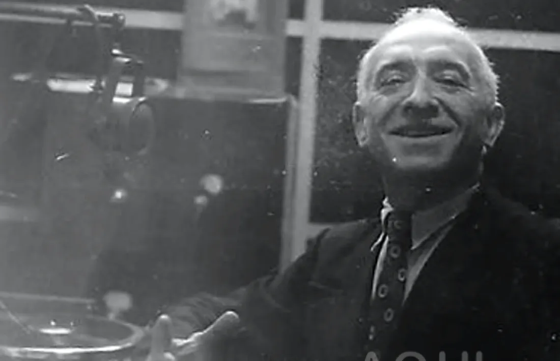 Edmond Abouly (Tolosa,  1886-Bugue en Dorgone, 1968), en una fotografia probablement coetània al seu pas per l'estació d'Encamp.