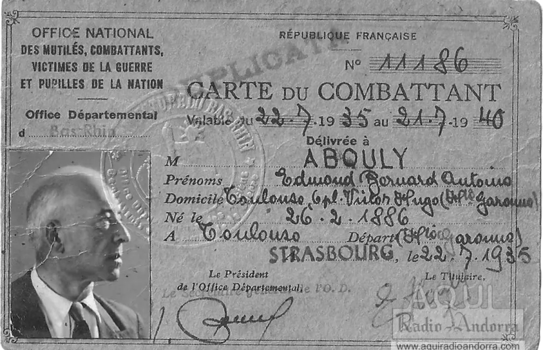 Abouly va participar en la I Guerra Mundial i en acabar el conflicte va se destinat a la zona d'ocupació francesa a Renània.