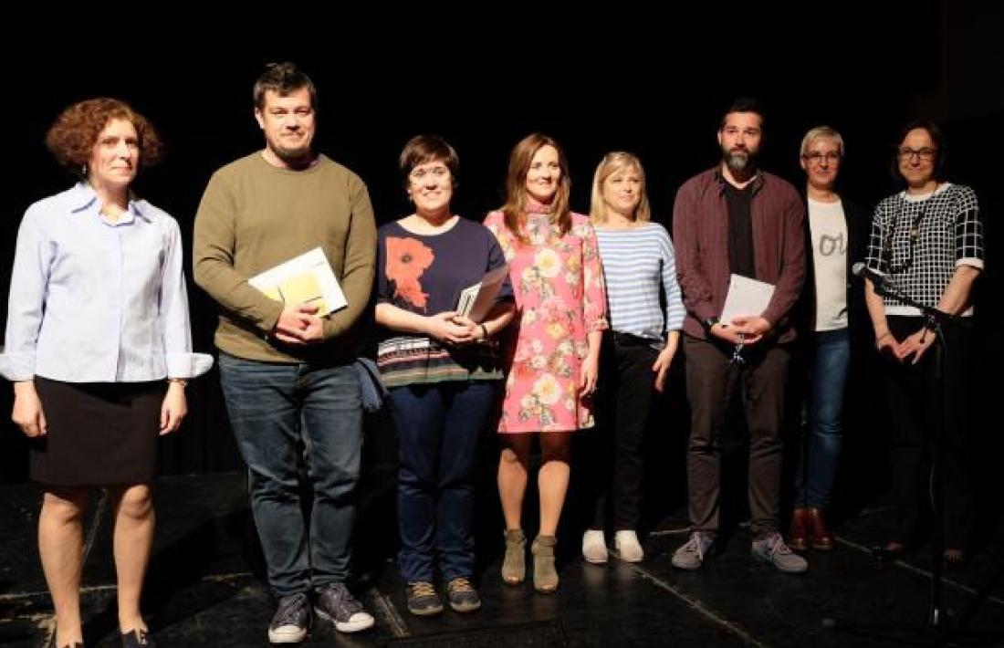 Els guanyadors del concurs de poesia del 2018.