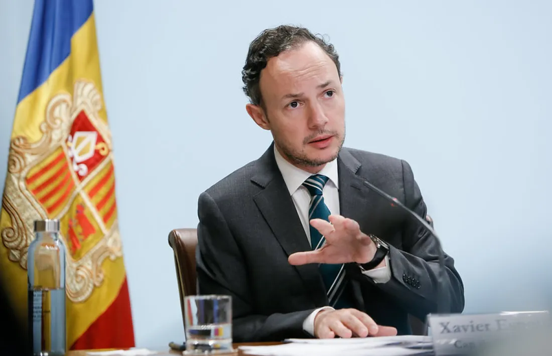 El cap de Govern, Xavier Espot, en una roda de premsa la setmana passada.