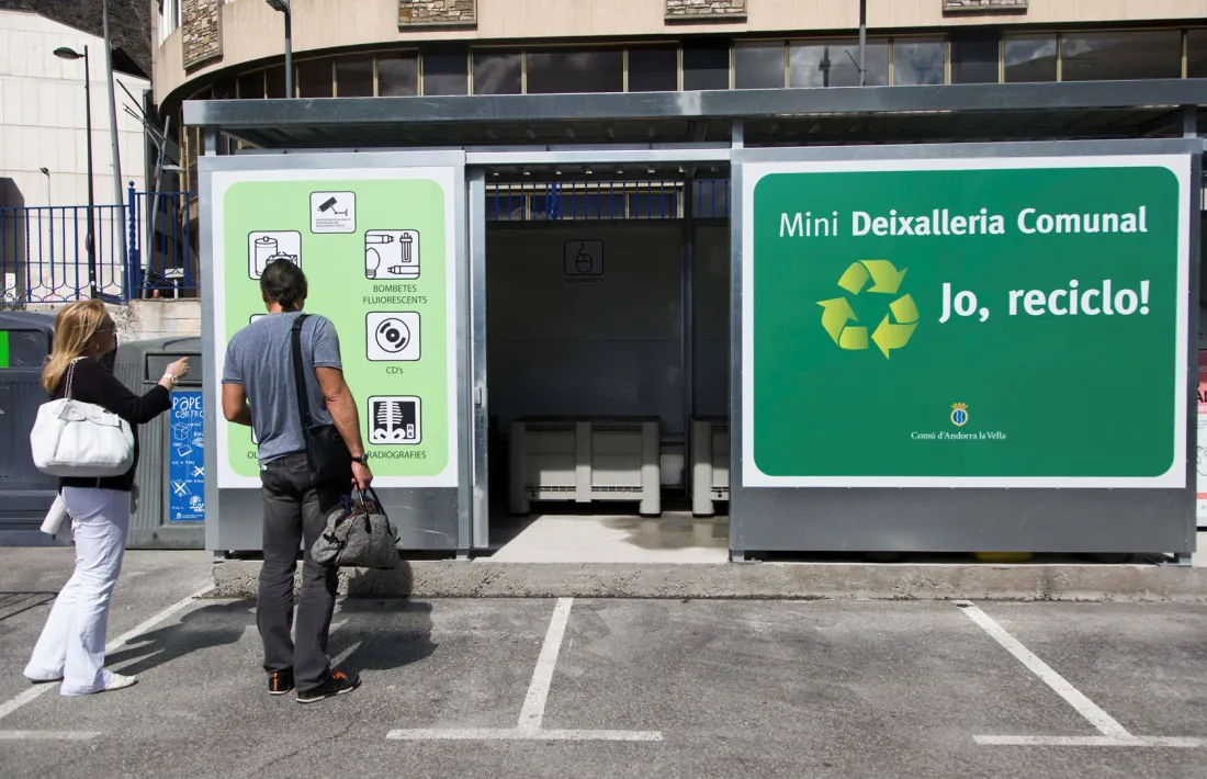 Instal·lacions de la deixalleria comunal d'Andorra la Vella.