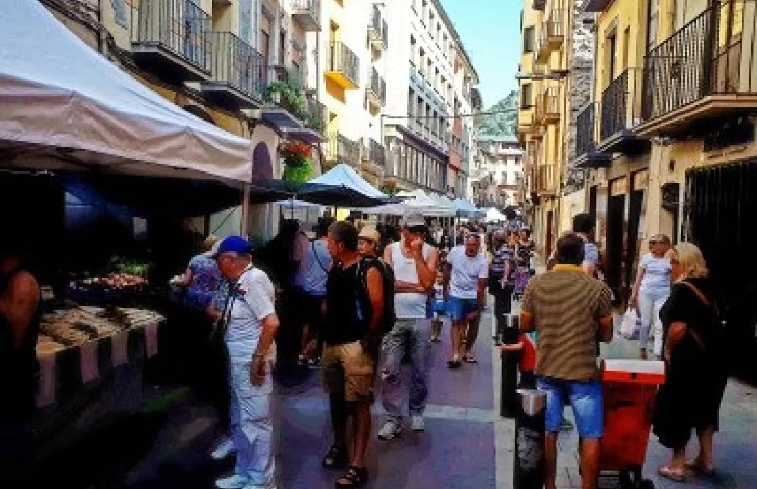 Imatge del tradicional mercat de la Seu, que dimarts presentarà una imatge ben diferent