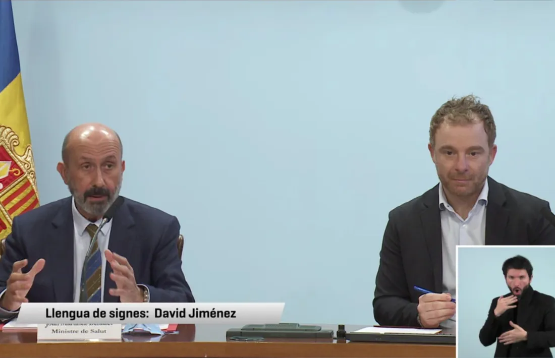 El titular de Salut, Joan Martínez Benazet, i el director de Protecció Civil, Cristian Pons.