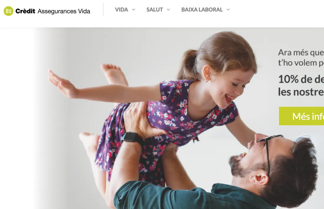 El portal de Crèdit Assegurances Vida.