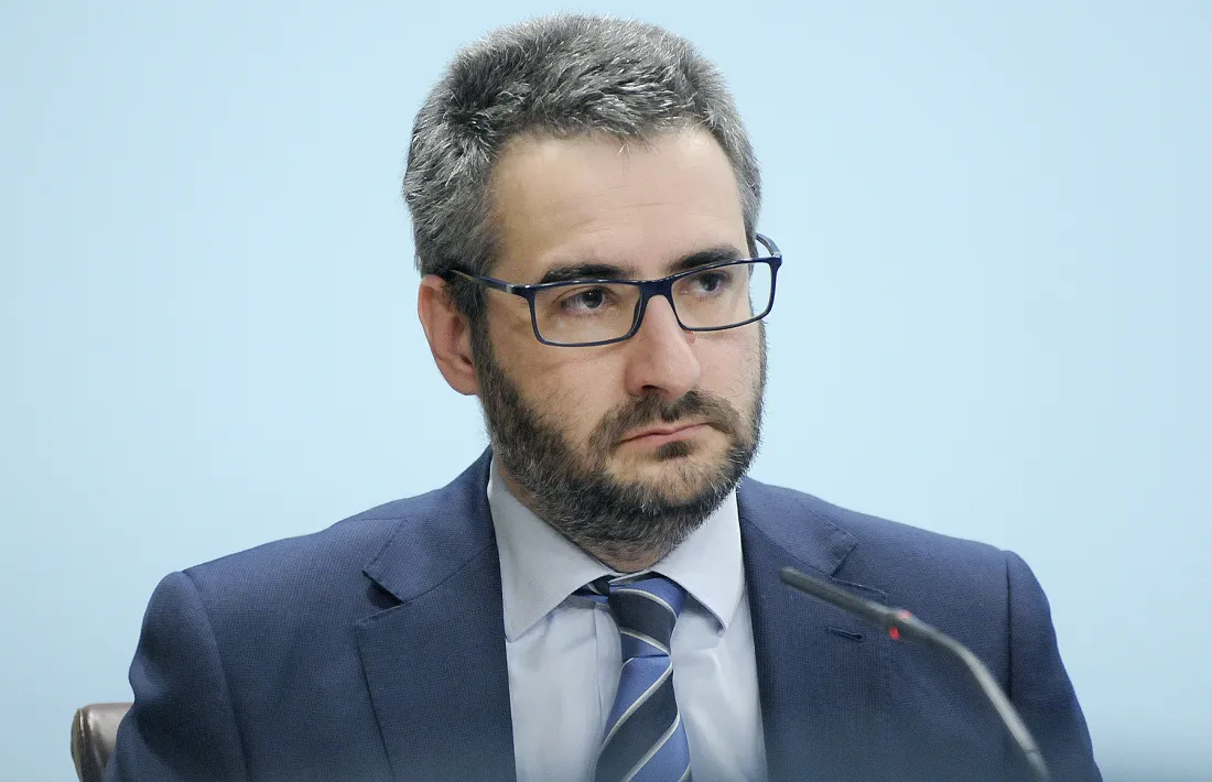 El ministre de Finances, Eric Jover, en la compareixença d’ahir.