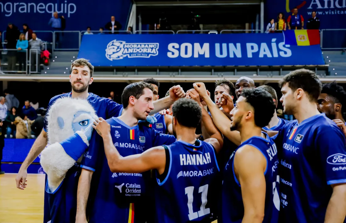 El BC MoraBanc, en el seu últim partit a casa contra Herbalife Gran Canària.