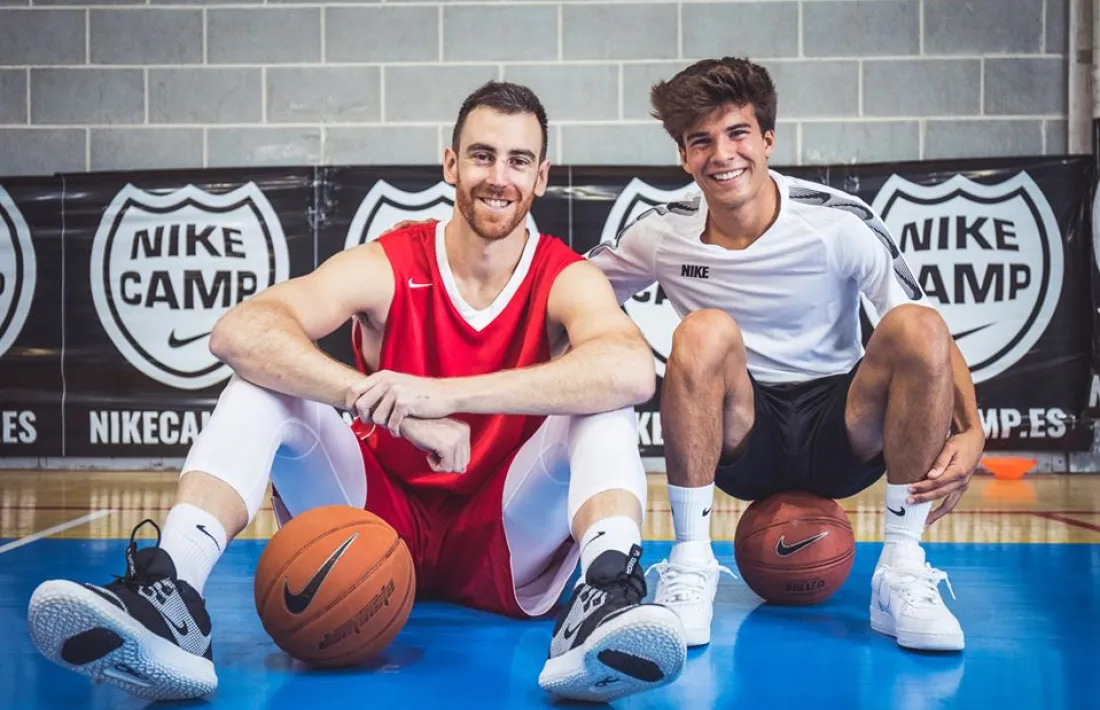 Víctor Claver i Riqui Puig, al Nike Camp de la passada edició.