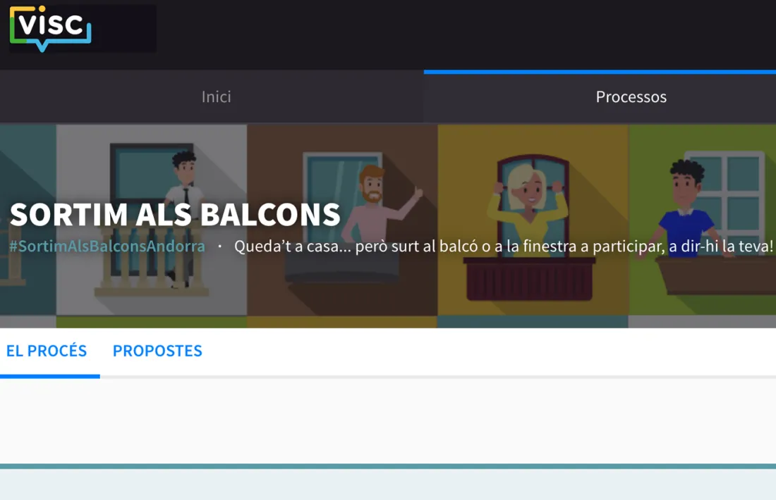 El web en la que es recullen les propostes ciutadanes.