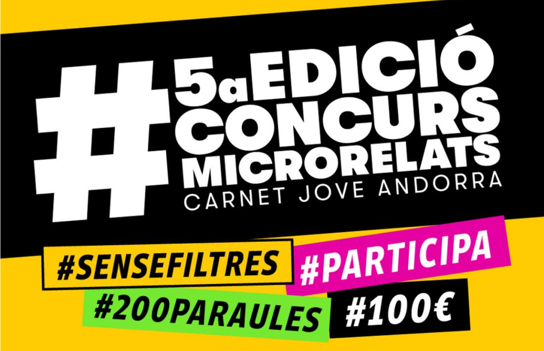 Cartell de la 5a edició del concurs de microrelats.