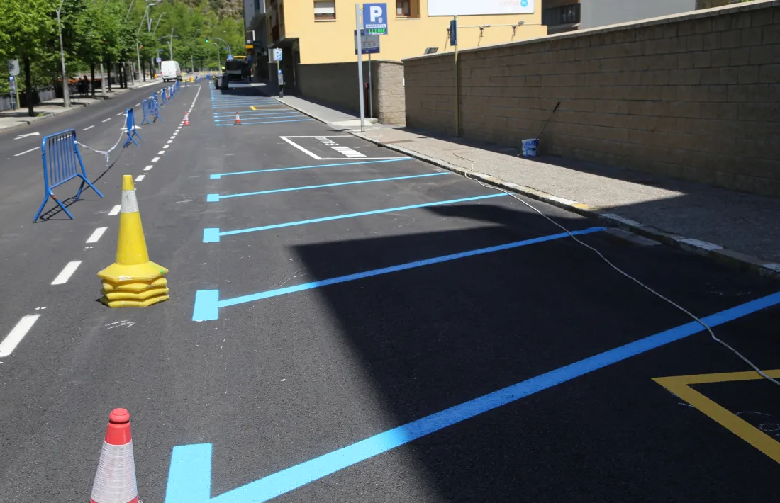 Algunes de les places que s'han pintat.