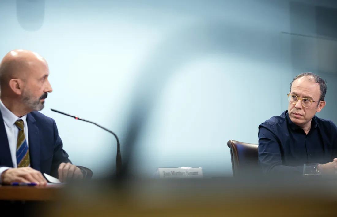 Benazet i Touceda en la roda de premsa d'aquesta tarda.