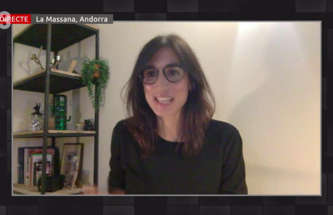 Cristina Royo durant l'entrevista d'ahir al vespre al programa FAQS de TV3.