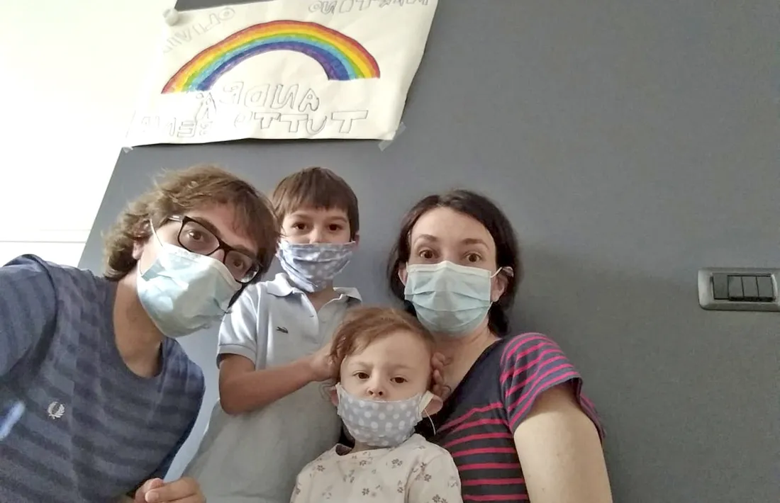 Xavier Rechi amb la seva família.