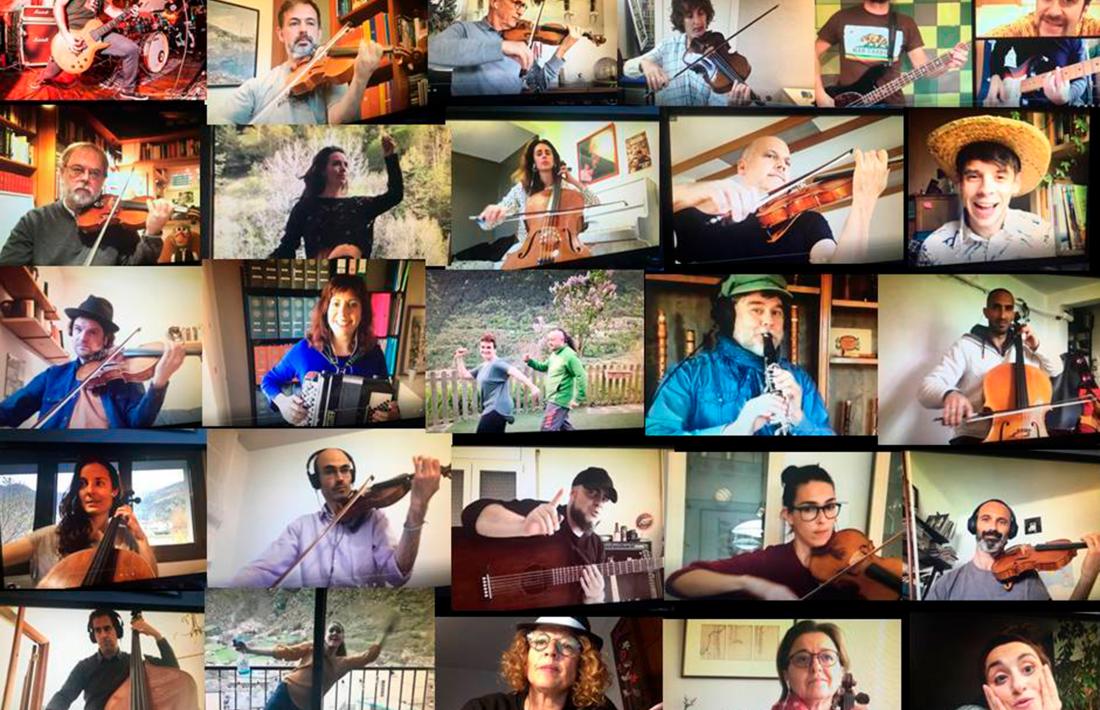 Els integrants de la cançó participativa de la Fundació ONCA.