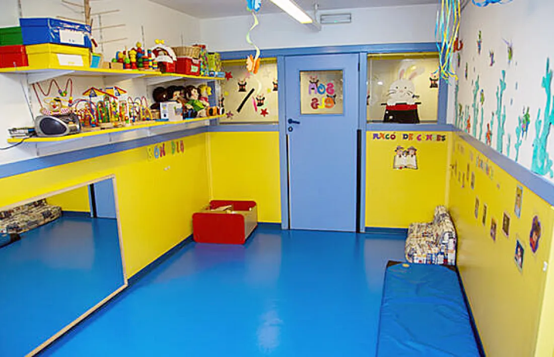Sala de joc d’una guarderia: segons el protocol, només la podran compartir tres nens, i sempre amb el mateix cuidador.