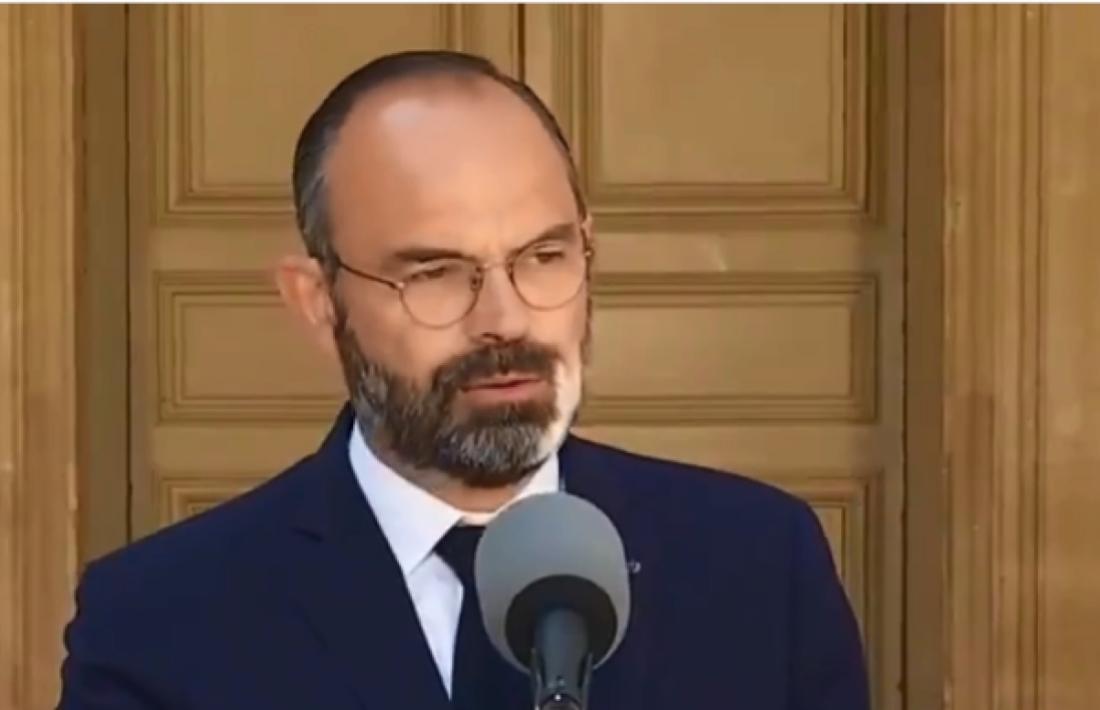 El primer ministre francès, Edouard Philippe, ahir.