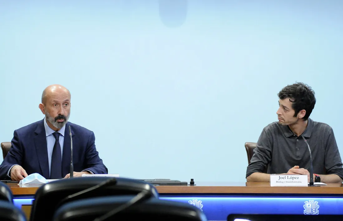 Un moment de la roda de premsa d'avui.