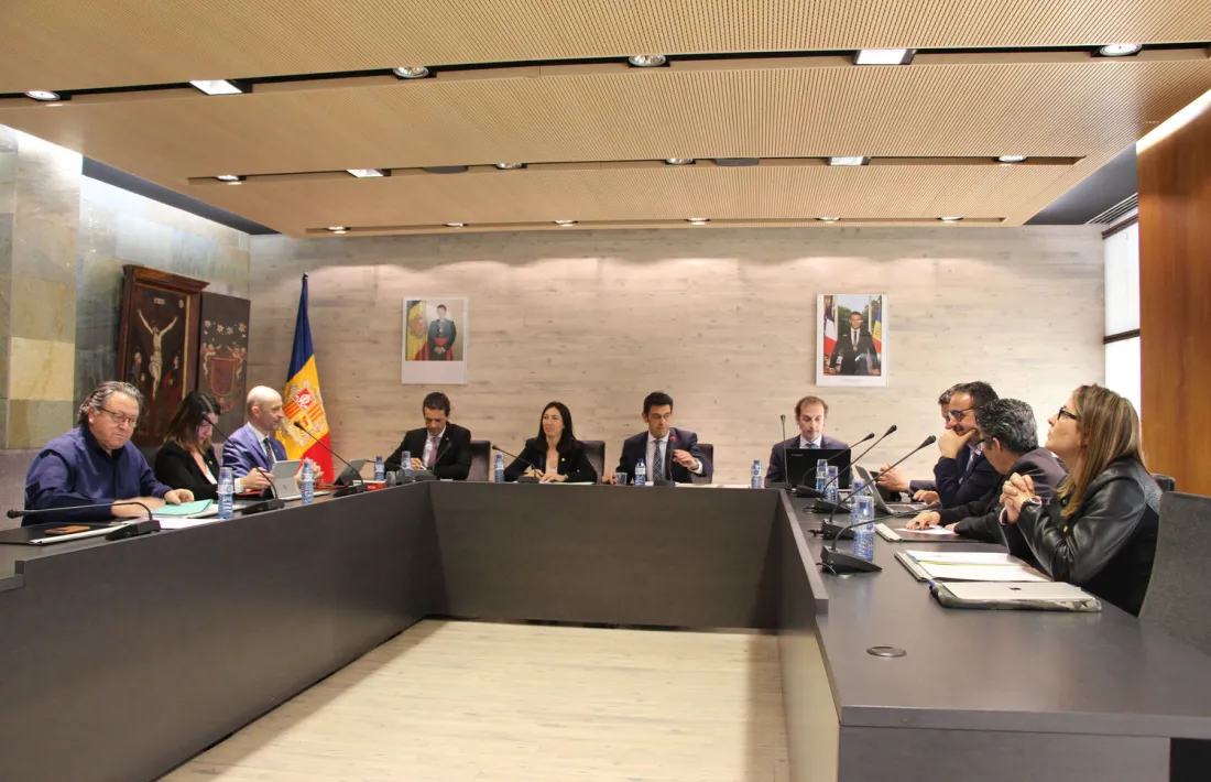 Un instant de la sessió de consell de comú celebrada aquest migdia.