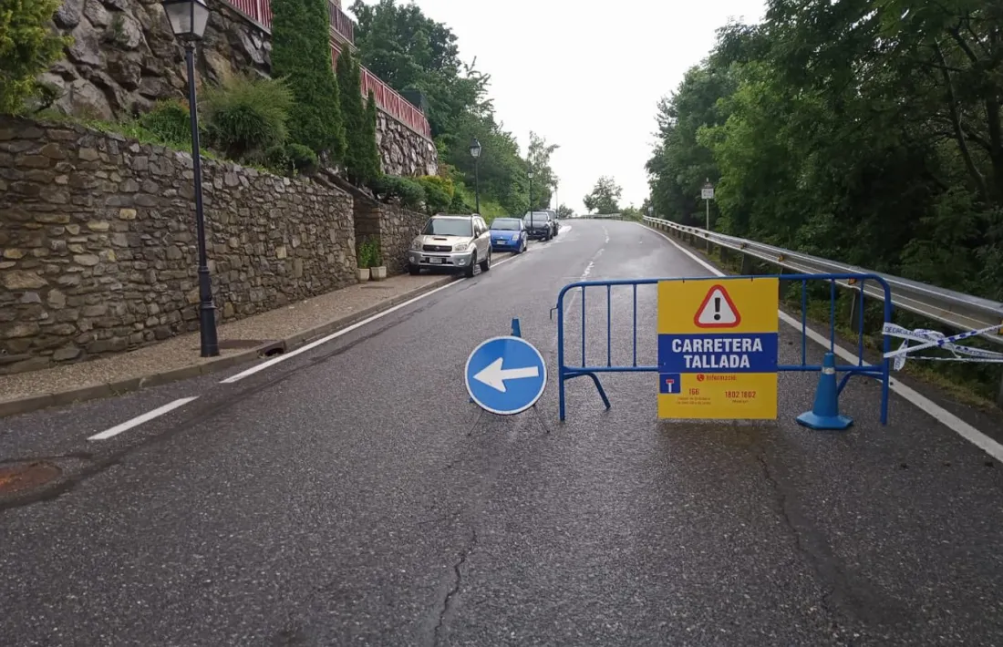 La carretera ha quedat tallada.