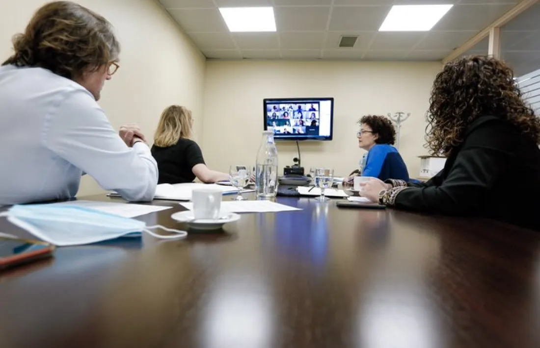 Un moment de la reunió d'ahir.