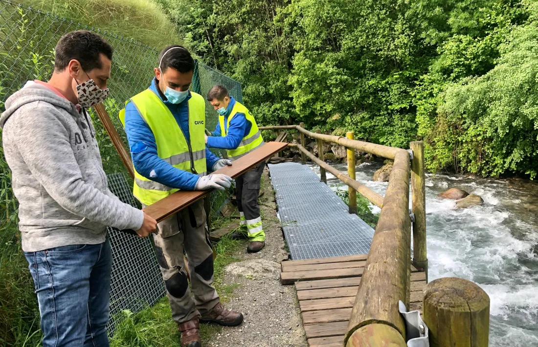 Els treballs al camí Ral.