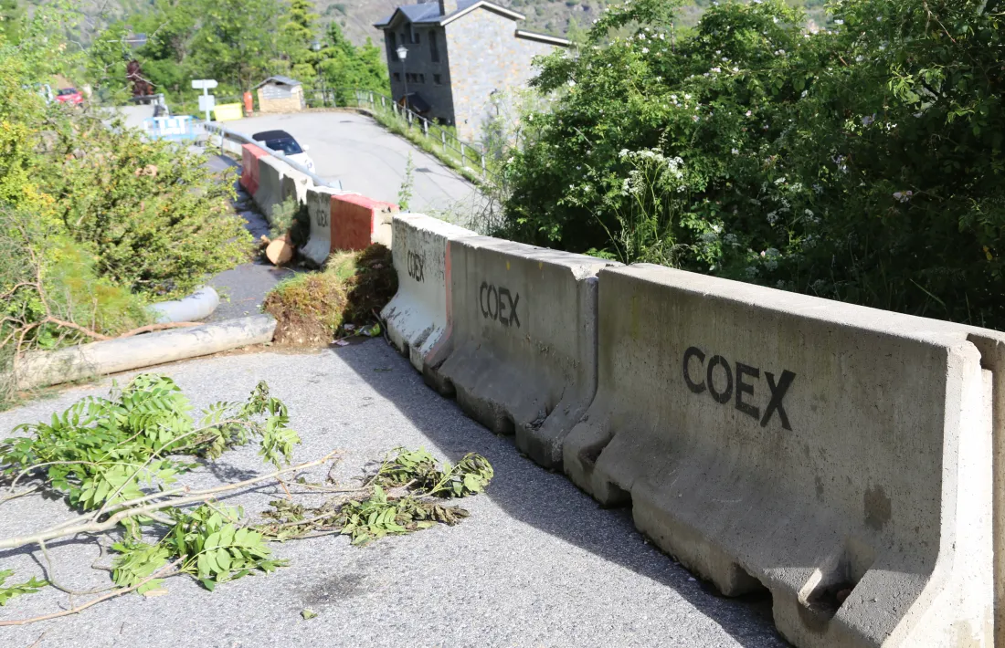 Vista de la zona de l'esllavissada.